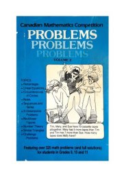 cover of the book Canadian Mathematics Competition Problems Volume 2 for Class 9 10 Math Olympiad MAA American IMO AMO USAMO AHSME AIME AOPS preparations RMO INMO ISBN 0-921418-01-9