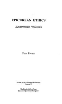 cover of the book Epicurean ethics : katastematic hedonism