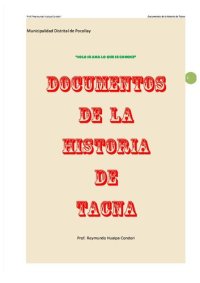 cover of the book Documentos de la historia de Tacna