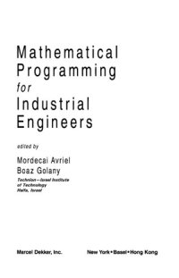 cover of the book Mathematical programming for industrial engineers