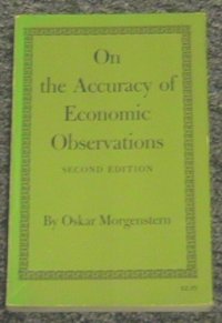 cover of the book On the Accuracy of Economic Observations