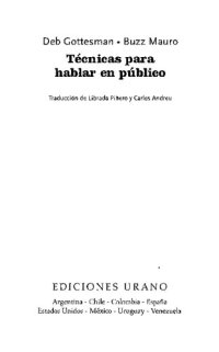 cover of the book Técnicas para hablar en público (Traducción de Librada Piñero y Caries Andreu)