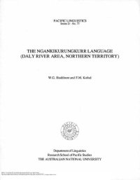 cover of the book The Ngankikurungkurr Language - (daly river area, northern territory)