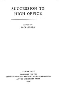 cover of the book Succession to high office