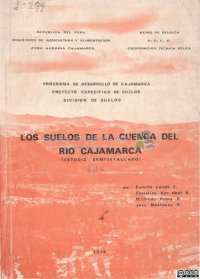 cover of the book Los suelos de la cuenca del río Cajamarca. Estudio semidetallado