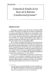 cover of the book Informe Final de la Comisión de Estudio de las Bases de la Reforma Constitucional del Perú [2000-2001]