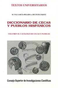 cover of the book Diccionario de cecas y pueblos hispánicos