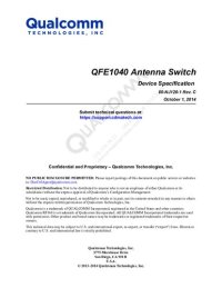 cover of the book QFE1040 Antenna Switch