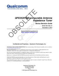 cover of the book QFE2520 Reconfigurable Antenna Impedance Tuner Device Revision Guide