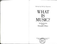 cover of the book What Is Music? An Introduction to the Philosophy of Music