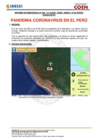 cover of the book Pandemia coronavirus en el Perú. Informe de emergencia N° 856 - 15/12/2020