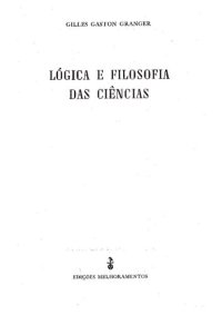 cover of the book Lógica e Filosofia das Ciências