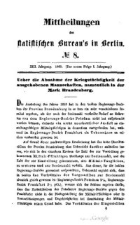 cover of the book Über die Abnahme der Kriegstüchtigkeit der ausgehobenen Mannschaften, namentlich in der Mark Brandenburg