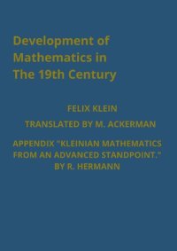 cover of the book Development of Mathematics in the 19th Century