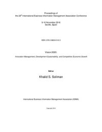 cover of the book Proceedings of the 28th International Business Information Management Association Conference; Vision 2020: Innovation Management, Development Sustainability, and Competitive Economic Growth