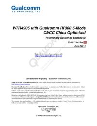 cover of the book WTR4905 with Qualcomm RF360 5-Mode CMCC China Optimized Preliminary Reference Schematic