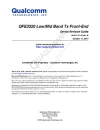 cover of the book QFE3320 Low/Mid Band Tx Front-End Device Revision Guide