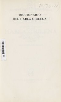 cover of the book Diccionario del habla chilena