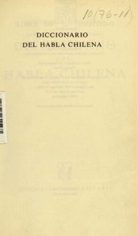 cover of the book Diccionario del habla chilena