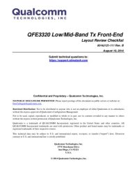 cover of the book QFE3320 Low/Mid-Band Tx Front-End Layout Review Checklist