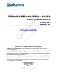 cover of the book MSM8909/MSM8209/MSM8208 + PM8909 Preliminary Reference Schematic