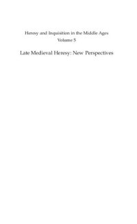 cover of the book Late Medieval Heresy: New Perspectives