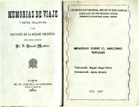 cover of the book Memorias sobre el Amazonas peruano. Memorias de viaje y datos relativos á los salvajes de la Región Oriental [1901]