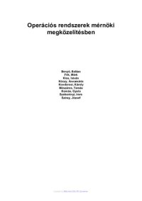 cover of the book Operációs rendszerek mérnöki megközelítésben