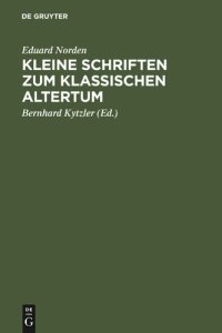 cover of the book Kleine Schriften zum klassischen Altertum