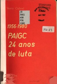 cover of the book 1956-1980. PAIGC. 24 anos de luta