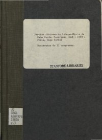 cover of the book Partido Africano da Independência de Cabo Verde. Documentos do II Congresso. Lutar pelo desenvolvimento económico e social