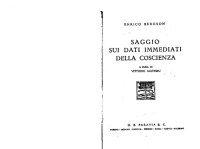 cover of the book Saggio sui dati immediati della coscienza