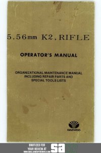 cover of the book Daewoo K2 AR100 5.56mm Organizational Maintenance Manual