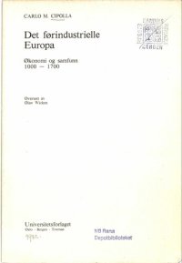 cover of the book Det førindustrielle Europa : økonomi og samfunn 1000-1700