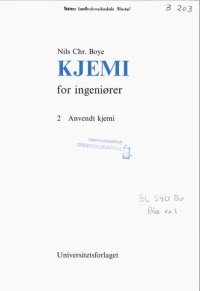 cover of the book Kjemi for ingeniører. 2 : Anvendt kjemi