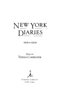 cover of the book New York Diaries: 1609 to 2009