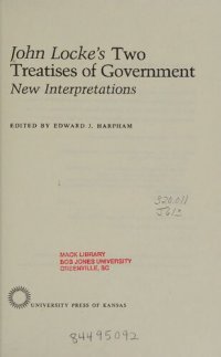 cover of the book John Locke's Two Treatises of Government: New Interpretations