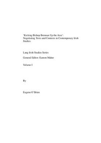 cover of the book ‘Kicking Bishop Brennan Up the Arse’: Negotiating Texts and Contexts in Contemporary Irish Studies (Reimagining Ireland)