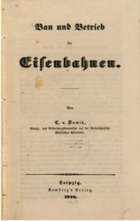 cover of the book Bau und Betrieb der Eisenbahnen