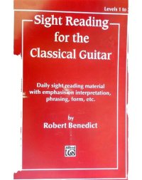 cover of the book Sight Reading for the Classical Guitar, Level I-III: Daily Sight Reading Material with Emphasis on Interpretation, Phrasing, Form, and More