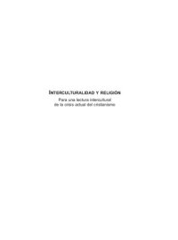 cover of the book Interculturalidad y religión. Para una lectura intercultural de la crisis actual del cristianismo