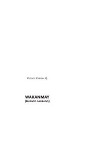 cover of the book Wakanmay (aliento sagrado). Perspectivas de teología india: Una propuesta desde la cultura Cañari (Cañar-Puruhá)