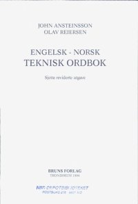 cover of the book Engelsk-norsk teknisk ordbok