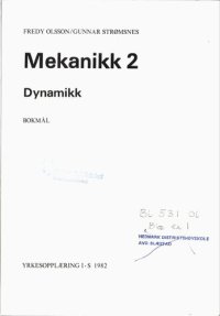 cover of the book Mekanikk. 2  Dynamikk