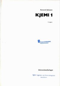 cover of the book Kjemi 1