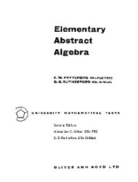 cover of the book Elementary Abstract Algebra