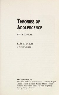 cover of the book Theories of Adolescence