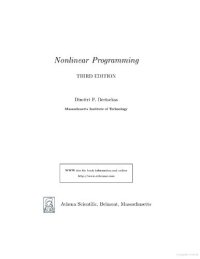 cover of the book Nonlinear Programming (google books preview)