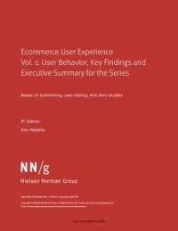 cover of the book Ecommerce User Experience Vol. 1: User Behavior, Key Findings and Executive Summary for the Series