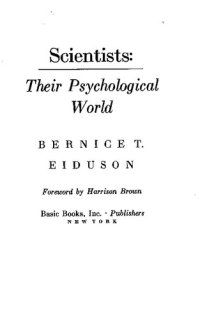 cover of the book Scientists: Their Psychological World